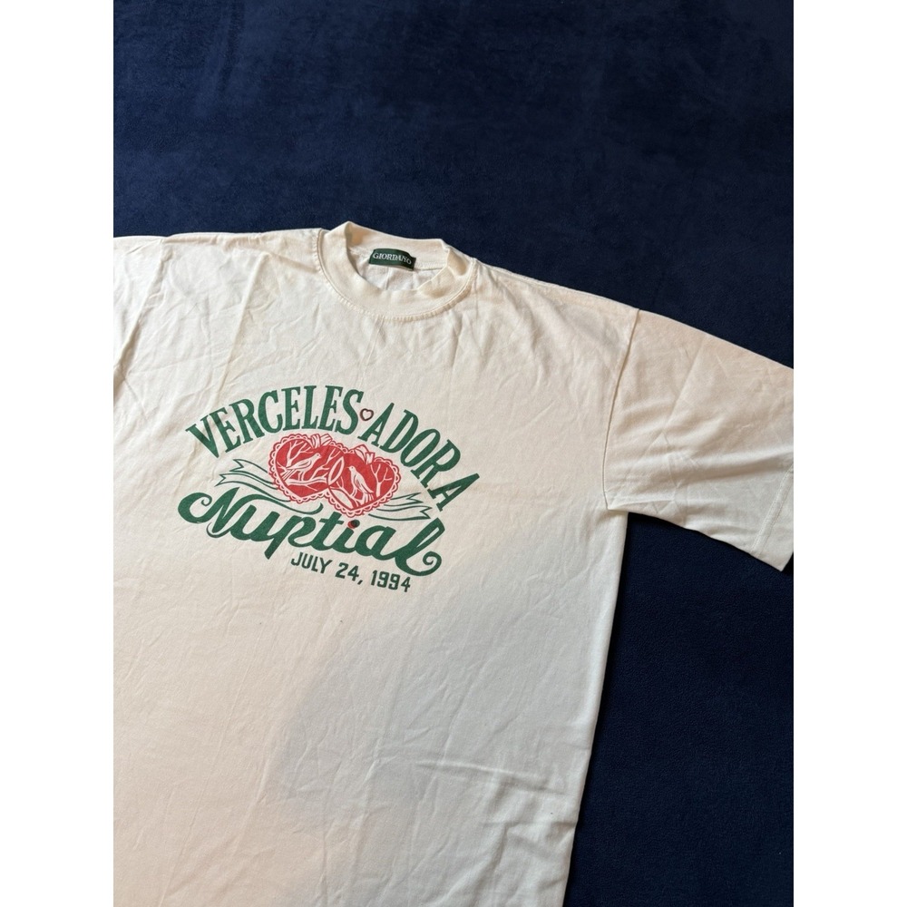 Vtg 90s Giordano Wedding Crasher T Shirt Mens Adult M White 1994 Single Stitch